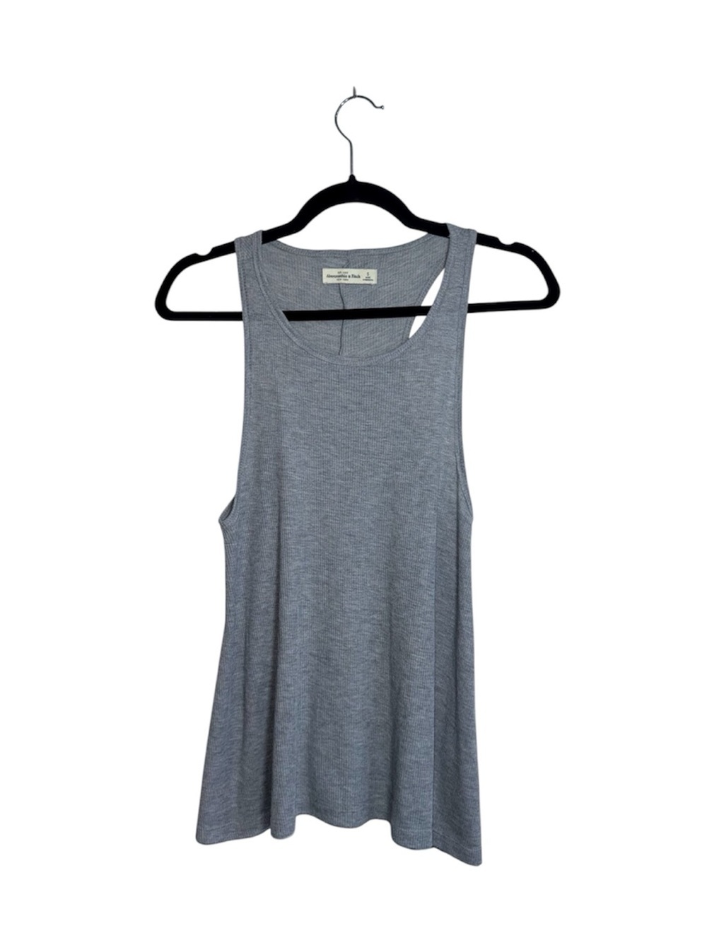 Abercrombie & Fitch Racerback Tank Top Solid Gray Y2K Ribbed Small Women’s